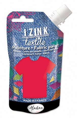 Aladine Izink Textile Rouge Velours Fabric Paint (80ml) (80722) (OUTLET) Aladine Izink Textile Rouge Velours Fabric Paint (80ml) (80722) (OUTLET)
