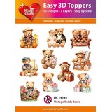 Hearty Crafts Easy 3D Toppers Vintage Teddy Bears (HC14141)