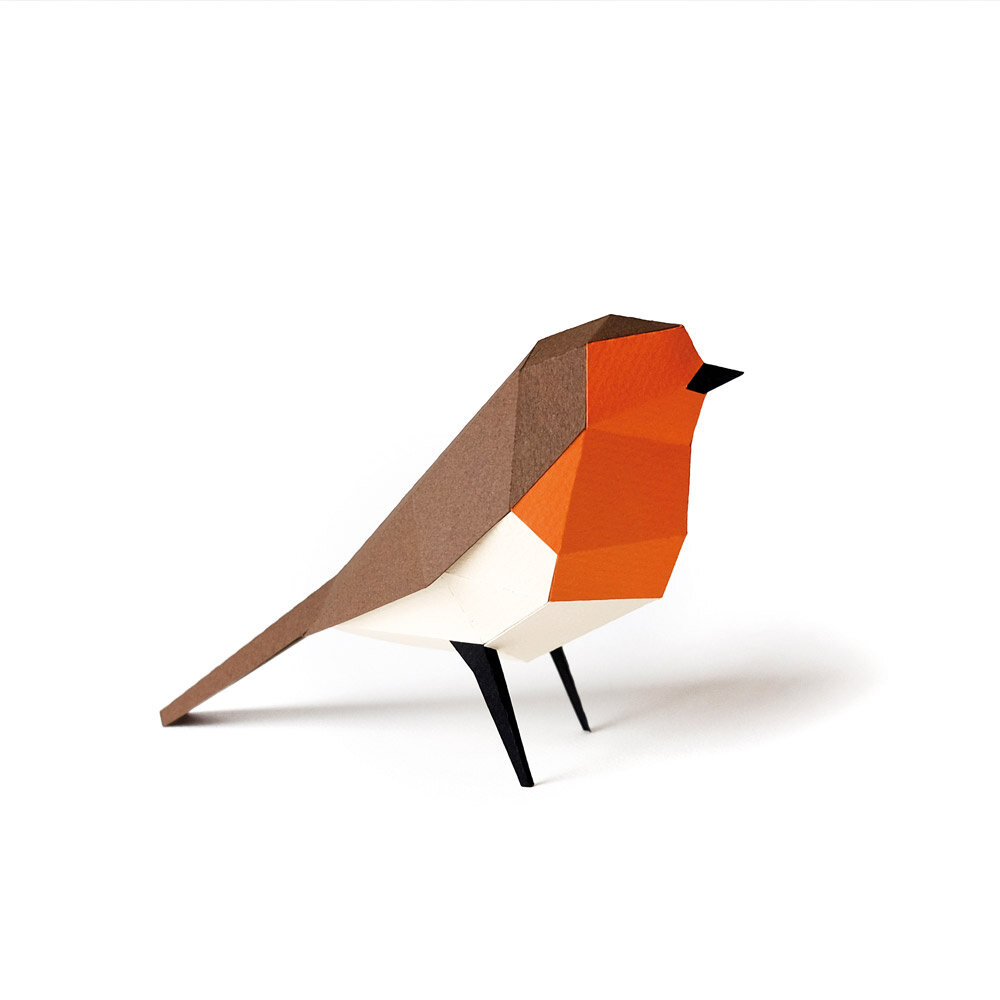 Plego Bird Collection Erithacus Rubecula Paper Kit Plego Bird Collection Erithacus Rubecula Paper Kit