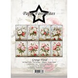 Paper Favourites Grunge Floral A6 Paper Pad (PFA603)