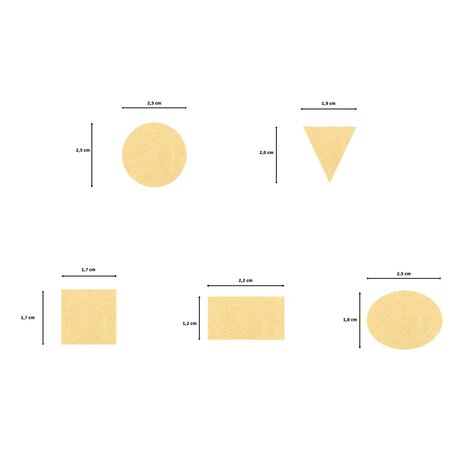 Vaessen Creative Figuurpons Set Basisvormen (5pcs) (2137-223) Vaessen Creative Figuurpons Set Basisvormen (5pcs) (2137-223)