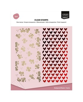 Vaessen Creative Clear Stamps Background Flowers & Hearts (3625-0213) Vaessen Creative Clear Stamps Background Flowers & Hearts (3625-0213)
