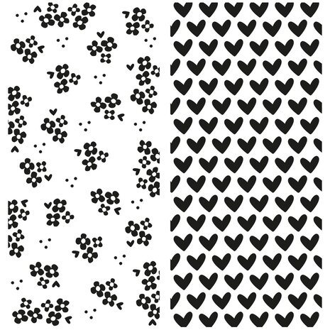 Vaessen Creative Clear Stamps Background Flowers & Hearts (3625-0213) Vaessen Creative Clear Stamps Background Flowers & Hearts (3625-0213)