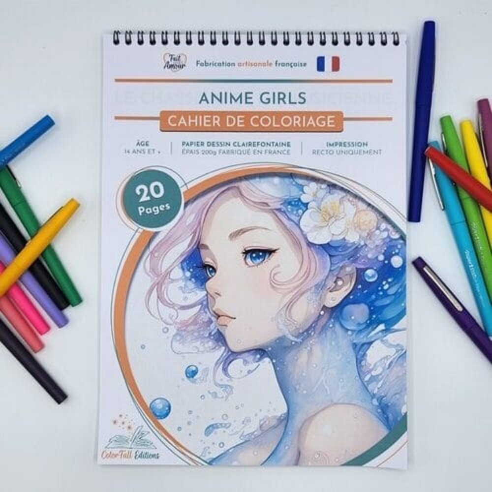 ColorFall Editions Anime Girls A4 Coloring Book