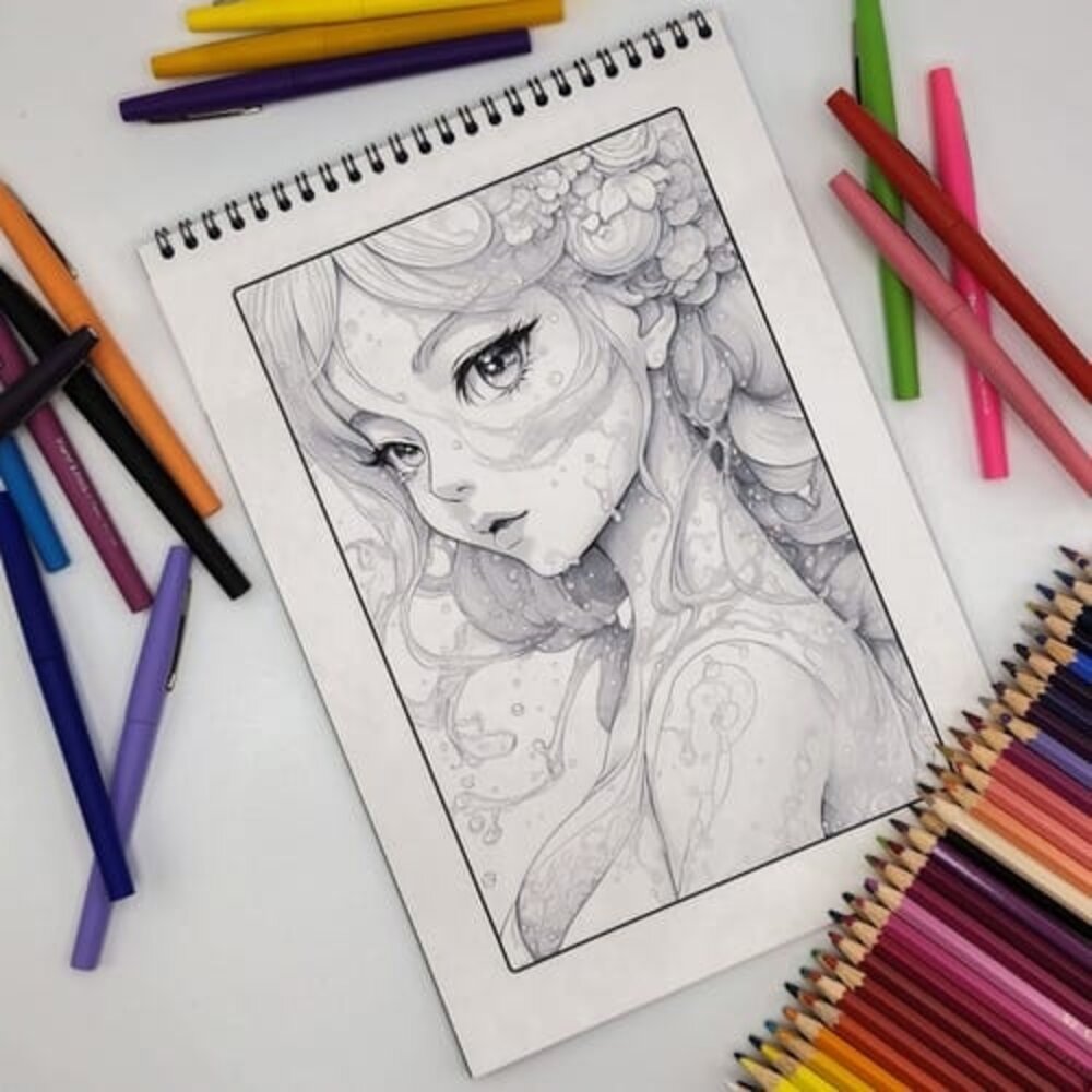 ColorFall Editions Anime Girls A4 Coloring Book