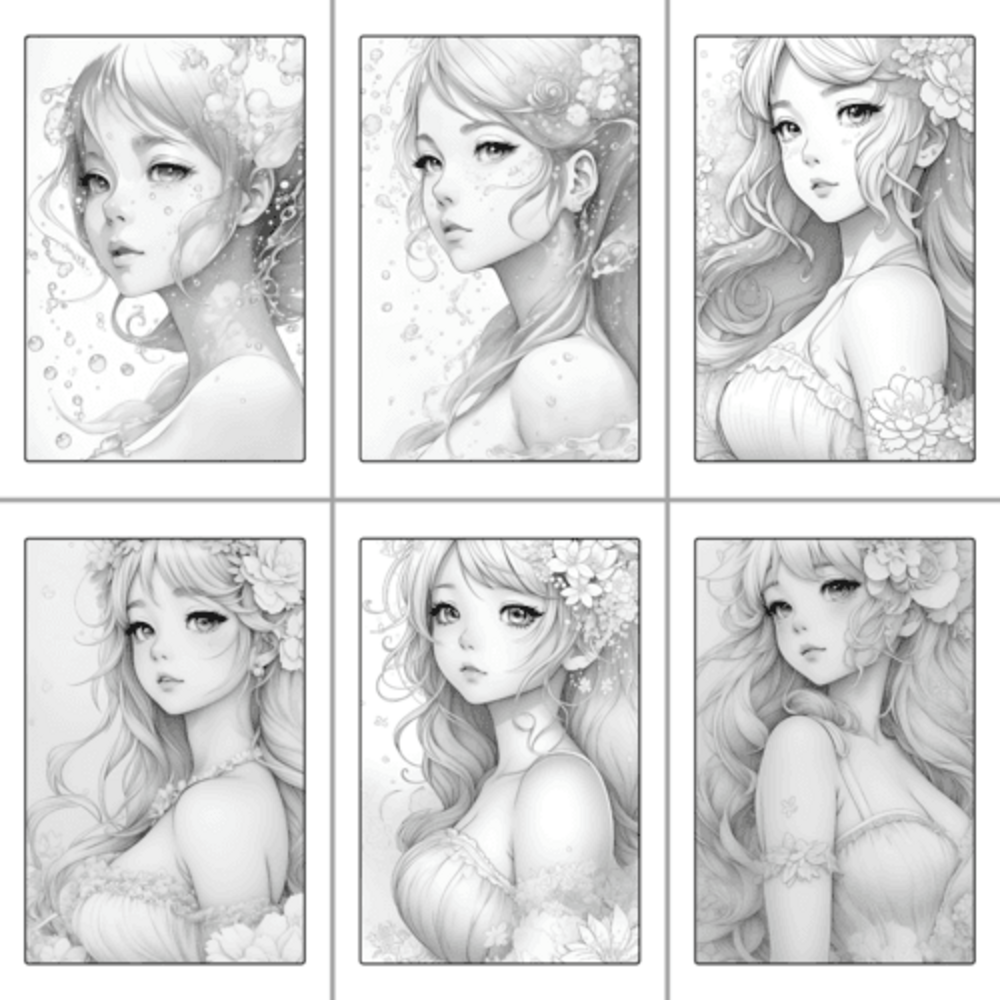 ColorFall Editions Anime Girls A4 Coloring Book