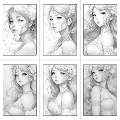 ColorFall Editions Anime Girls A4 Coloring Book