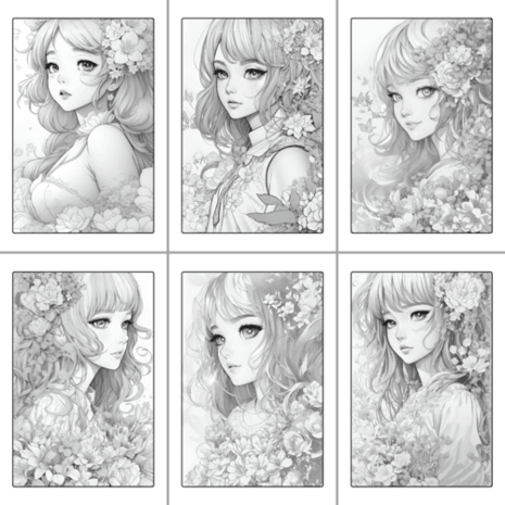 ColorFall Editions Anime Girls A4 Coloring Book