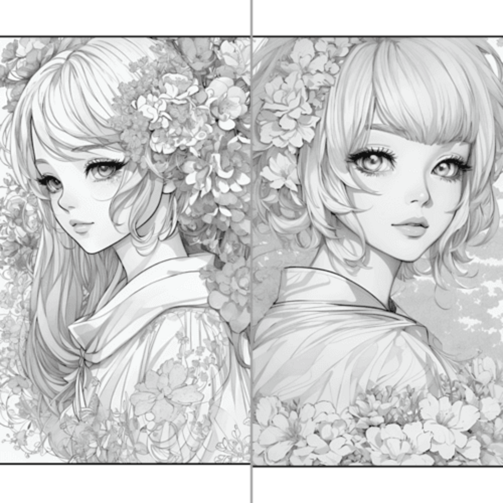 ColorFall Editions Anime Girls A4 Coloring Book