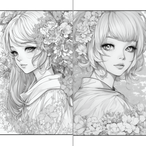 ColorFall Editions Anime Girls A4 Coloring Book