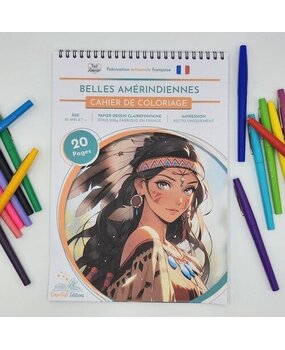 ColorFall Editions Belles Amérindiennes A4 Coloring Book ColorFall Editions Belles Amérindiennes A4 Coloring Book