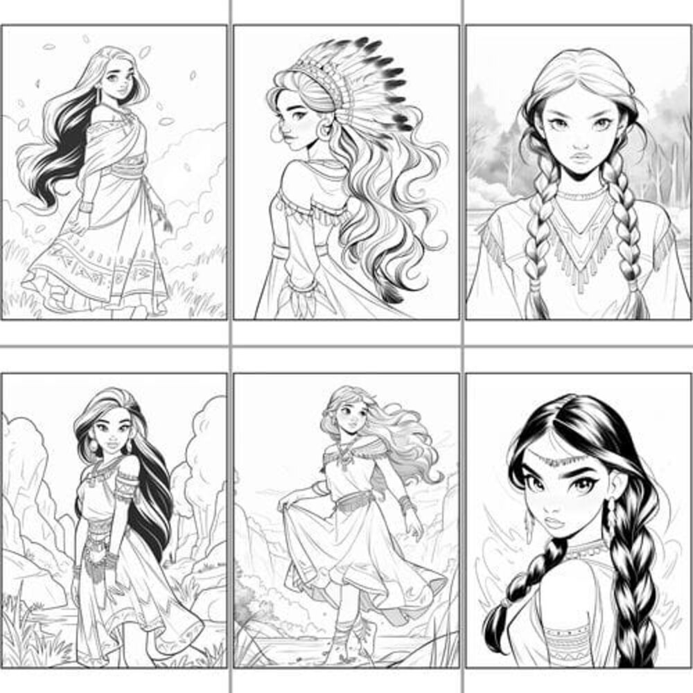 ColorFall Editions Belles Amérindiennes A4 Coloring Book ColorFall Editions Belles Amérindiennes A4 Coloring Book