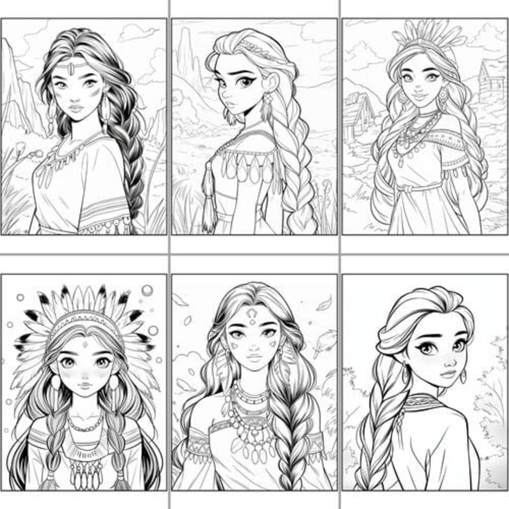 ColorFall Editions Belles Amérindiennes A4 Coloring Book ColorFall Editions Belles Amérindiennes A4 Coloring Book