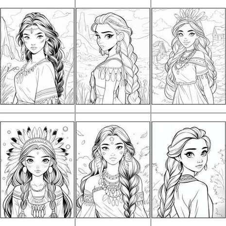 ColorFall Editions Belles Amérindiennes A4 Coloring Book ColorFall Editions Belles Amérindiennes A4 Coloring Book