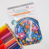 ColorFall Editions Vitraux Fleuris A4 Coloring Book