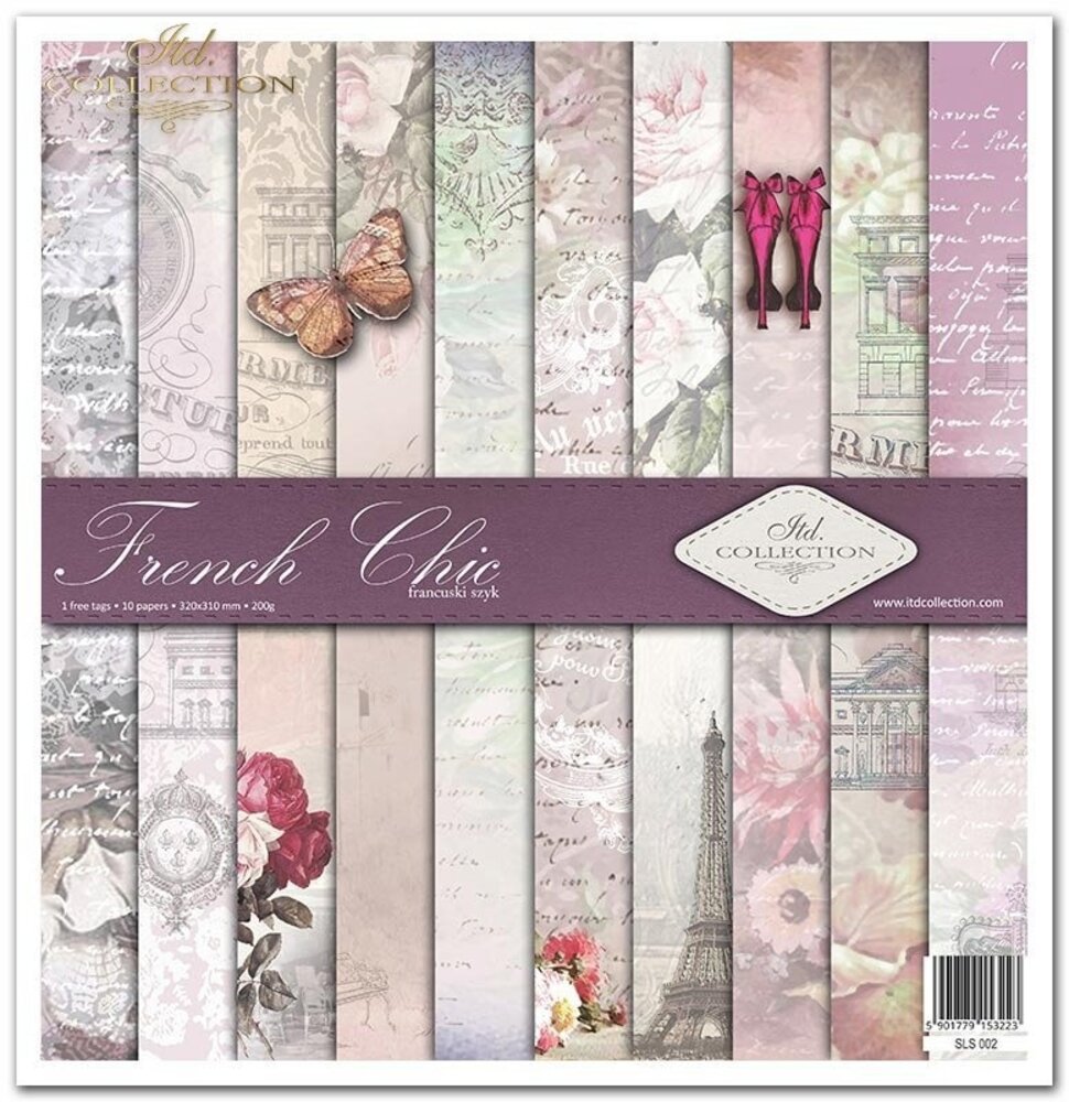 ITD Collection French Chic 12x12 Inch Paper Pad (SLS 002)