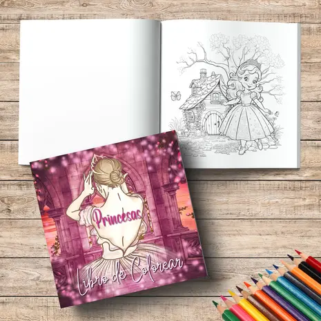 Yanican Color Princesses 8x8 Inch Coloring Book Yanican Color Princesses 8x8 Inch Coloring Book