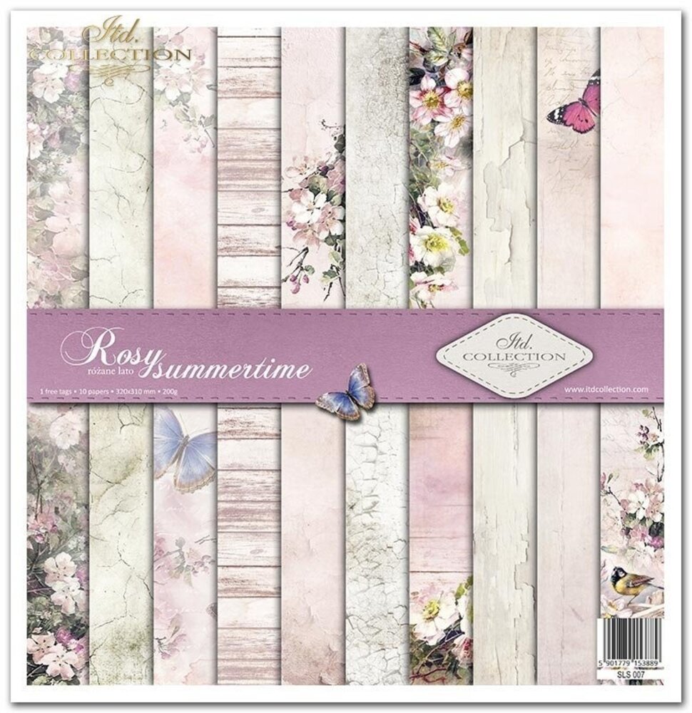 ITD Collection Rosy Summertime 12x12 Inch Paper Pad (SLS 007)