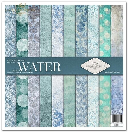 ITD Collection Four Elements Water 12x12 Inch Paper Pad (SLS 012)