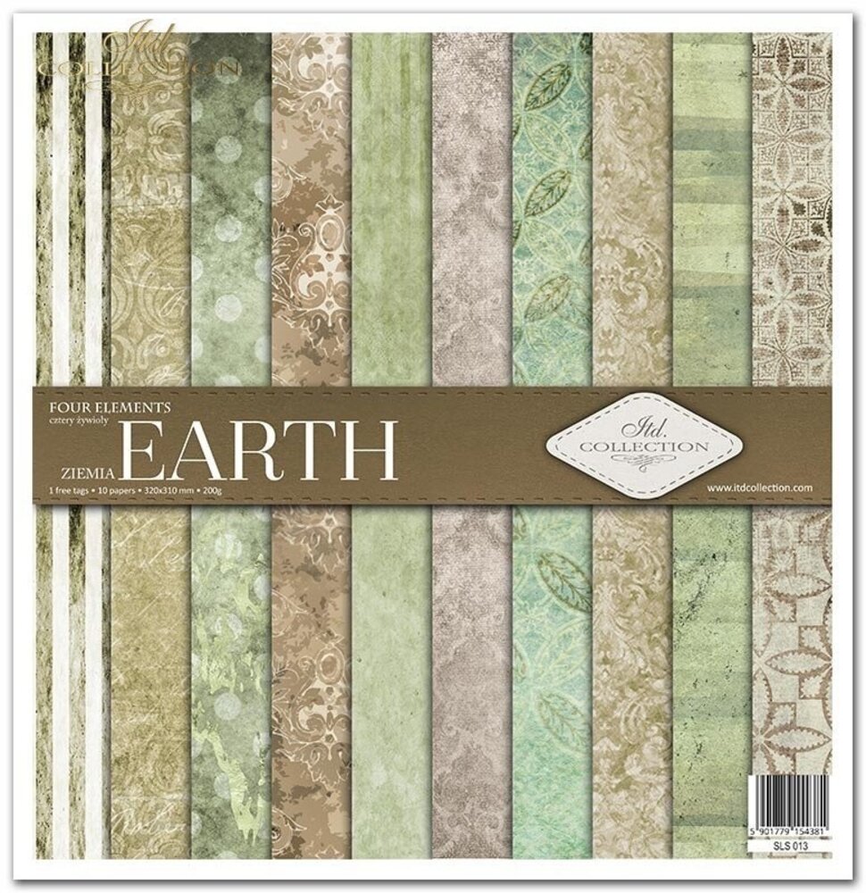 ITD Collection Four Elements Earth 12x12 Inch Paper Pad (SLS 013)