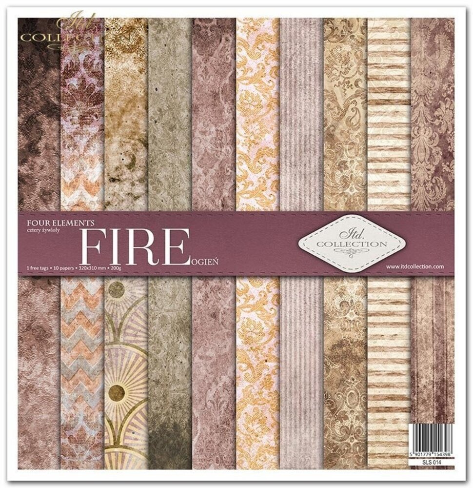 ITD Collection Four Elements Fire 12x12 Inch Paper Pad (SLS 014)