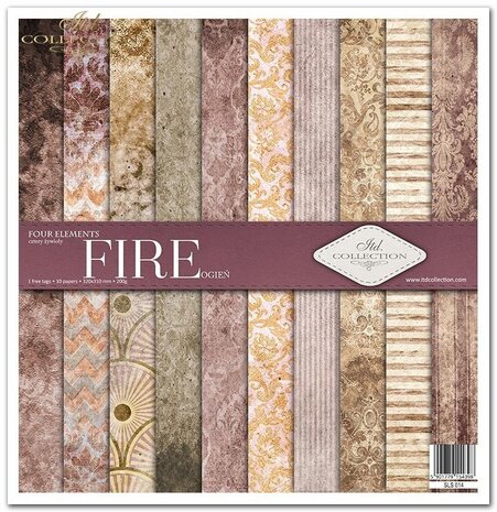 ITD Collection Four Elements Fire 12x12 Inch Paper Pad (SLS 014)