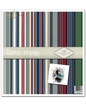ITD Collection Retro Stripes 12x12 Inch Paper Pad (SLS 016)
