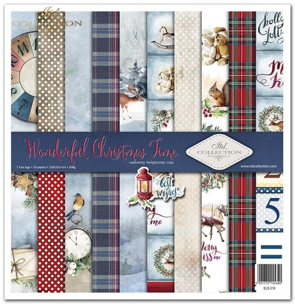 ITD Collection Wonderful Christmas Time 12x12 Inch Paper Pad (SLS 018)