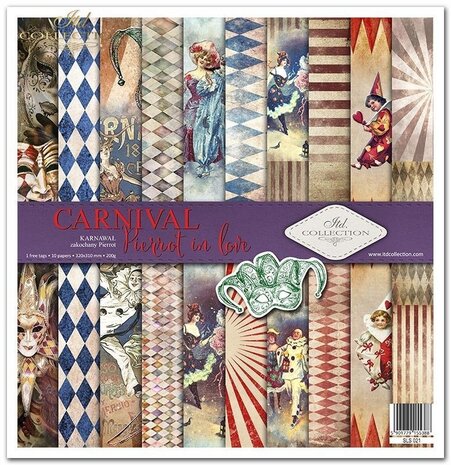 ITD Collection Carnival Pierrot in Love 12x12 Inch Paper Pad (SLS 021)