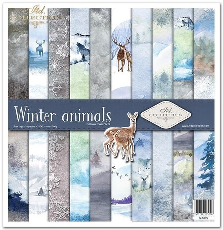 ITD Collection Winter Animals 12x12 Inch Paper Pad (SLS 022)