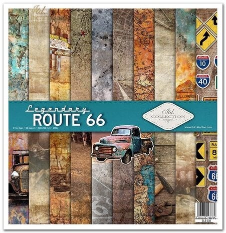 ITD Collection Legendary Route 66 12x12 Inch Paper Pad (SLS 038)
