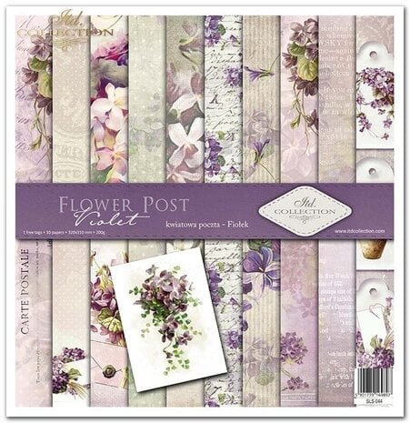 ITD Collection Flower Post Violet 12x12 Inch Paper Pad (SLS 044)