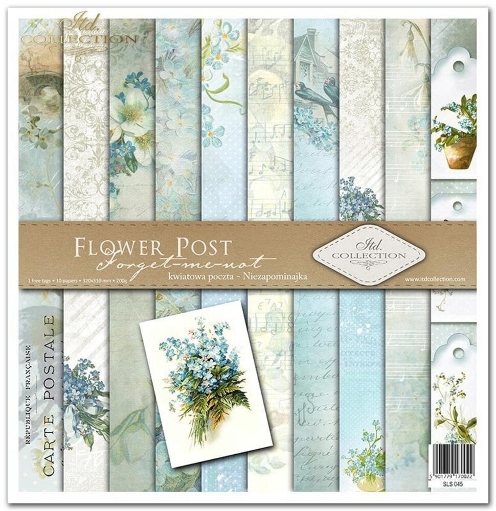 ITD Collection Flower Post Forget-me-not 12x12 Inch Paper Pad (SLS 045)
