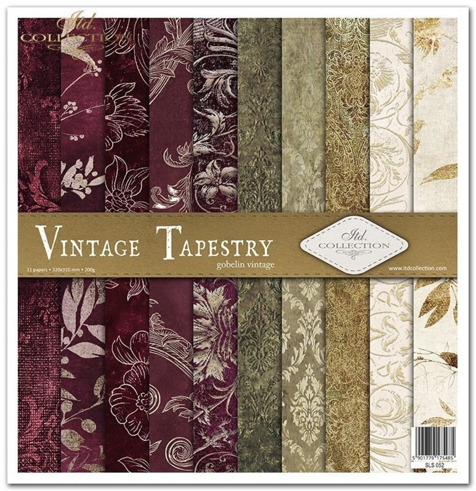 ITD Collection Vintage Tapestry 12x12 Inch Paper Pad (SLS 052)