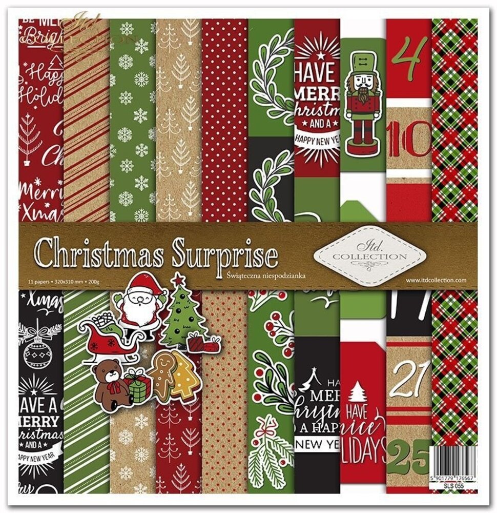 ITD Collection Christmas Surprise 12x12 Inch Paper Pad (SLS 055)
