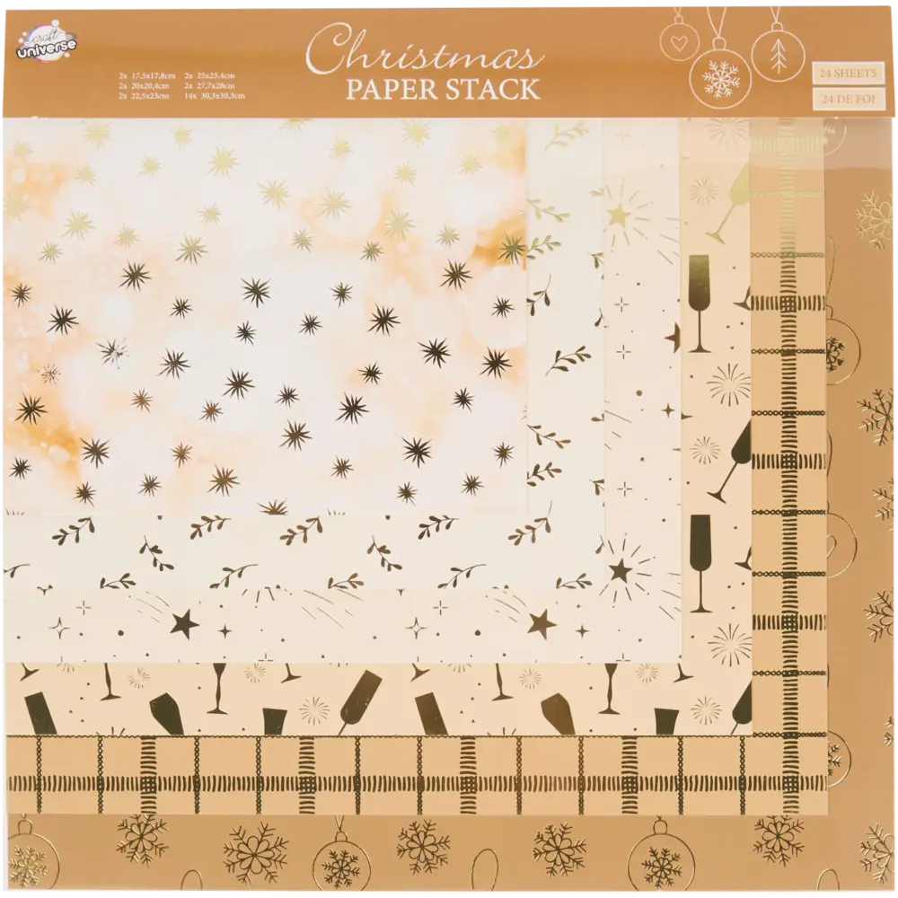 Craft Universe Icy Elegance 12x12 Inch Christmas Paper Stack (3216126)