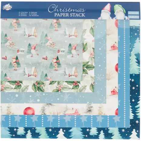 Craft Universe Winter Gnomes 12x12 Inch Christmas Paper Stack (3216126)