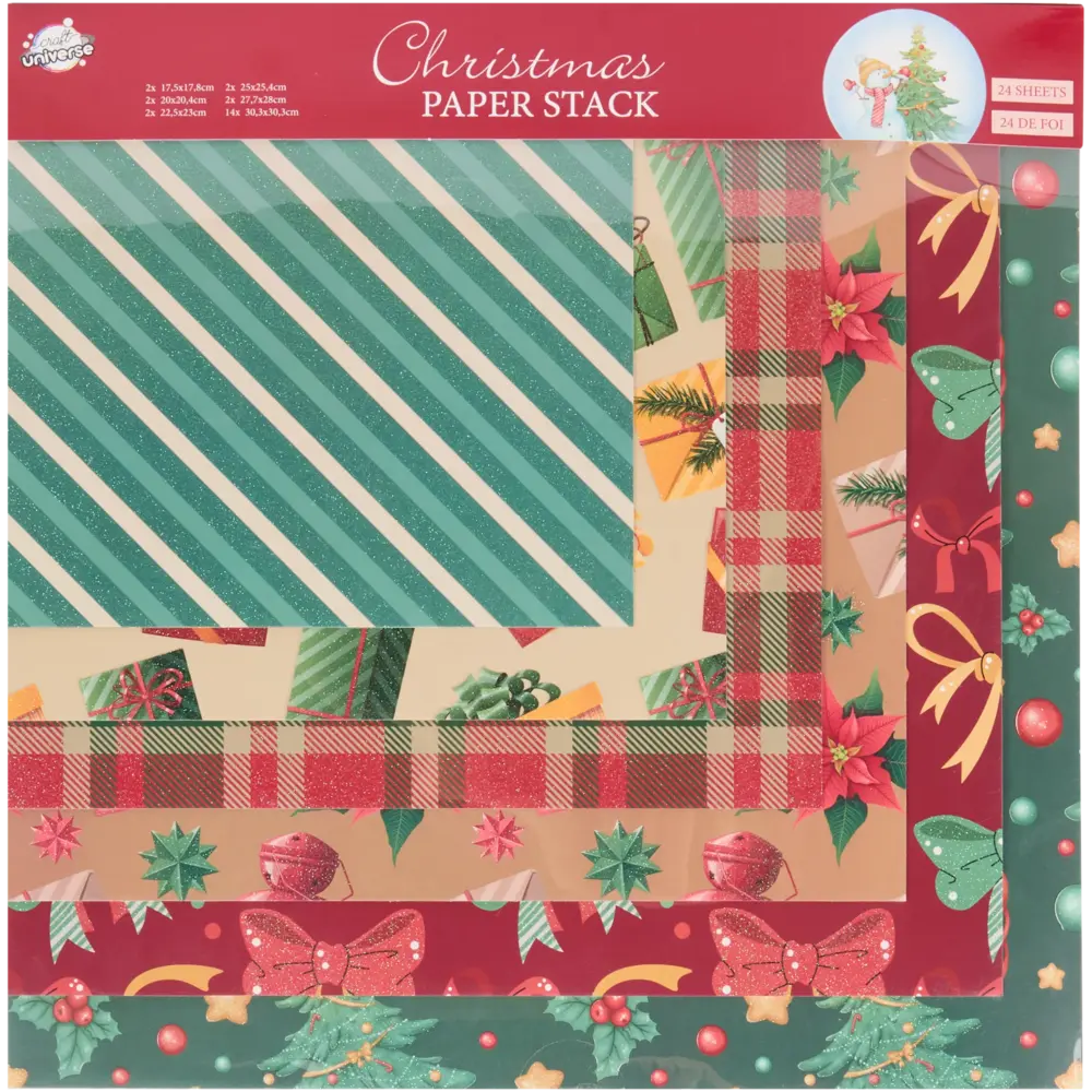 Craft Universe Christmas Decorations 12x12 Inch Christmas Paper Stack (3216126)