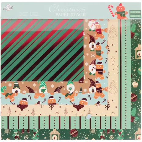 Craft Universe Gingerbread 12x12 Inch Christmas Paper Stack (3216126)