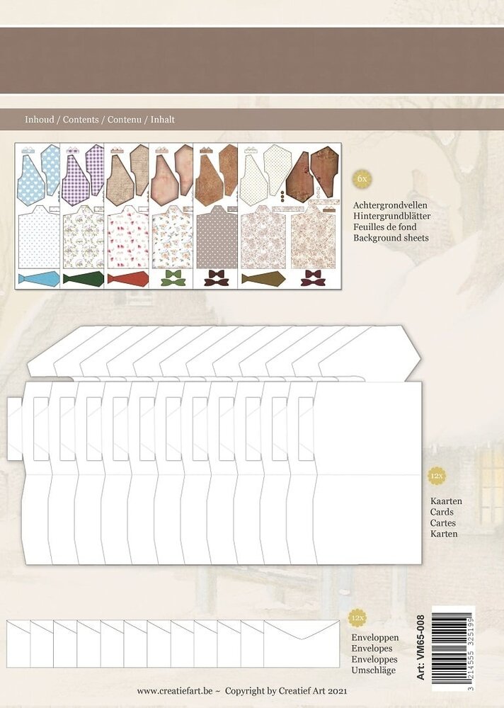 Creatief Art PRE-ORDER Card Kit Mannenkaarten 01 (VM65-008) Creatief Art PRE-ORDER Card Kit Mannenkaarten 01 (VM65-008)