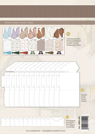 Creatief Art Card Kit Mannenkaarten 01 (VM65-008)