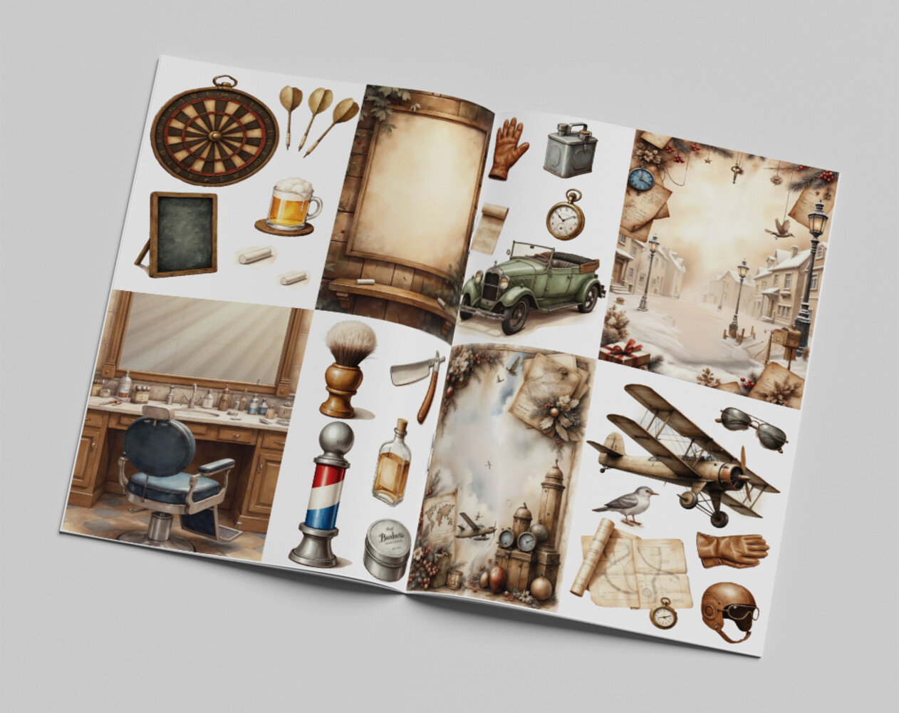 Creatief Art Vintag Gentlemen Art Journaling & Card Making Book (CCOBOEK-008) Creatief Art Vintag Gentlemen Art Journaling & Card Making Book (CCOBOEK-008)