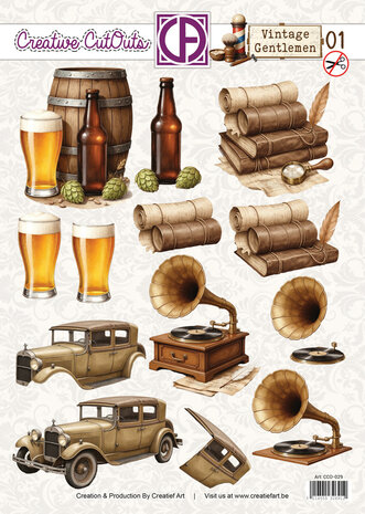 Creatief Art Vintage Gentlemen 01 Stansvel (CCO-029)