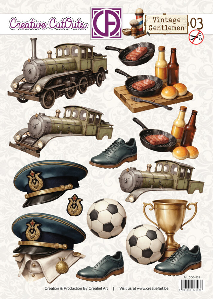 Creatief Art PRE-ORDER Vintage Gentlemen 03 Stansvel (CCO-031) Creatief Art PRE-ORDER Vintage Gentlemen 03 Stansvel (CCO-031)