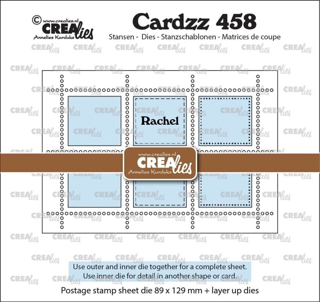 Crealies Cardzz Dies Rechthoekig Postzegelvel Rachel (CLCZ458) Crealies Cardzz Dies Rechthoekig Postzegelvel Rachel (CLCZ458)