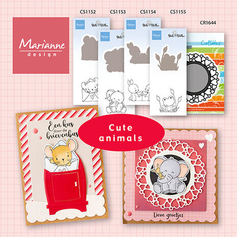 Marianne Design Stick & Wolke Stamp & Die Rabbit Friends (CS1154) Marianne Design Stick & Wolke Stamp & Die Rabbit Friends (CS1154)