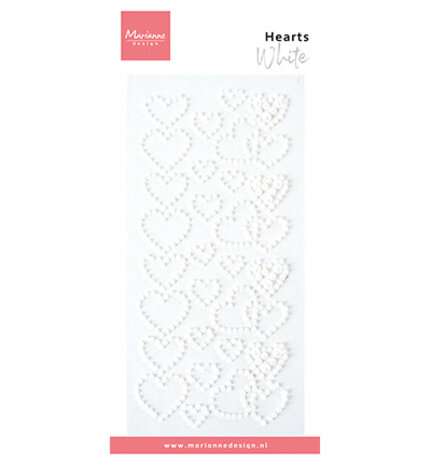 Marianne Design Pearls White Hearts (CA3219) Marianne Design Pearls White Hearts (CA3219)