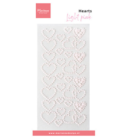 Marianne Design Pearls Light Pink Hearts (CA3220)