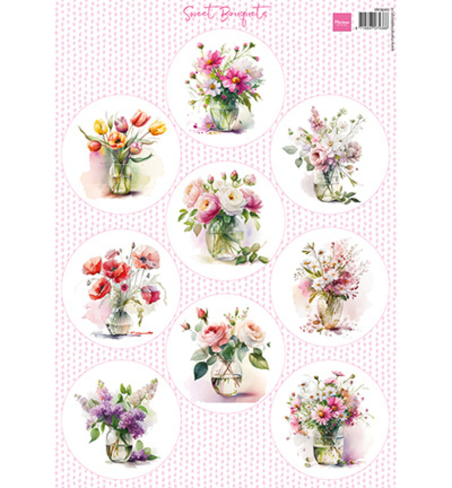 Marianne Design PRE-ORDER Knipvel A4 Sweet Bouquets (VK9640) Marianne Design PRE-ORDER Knipvel A4 Sweet Bouquets (VK9640)