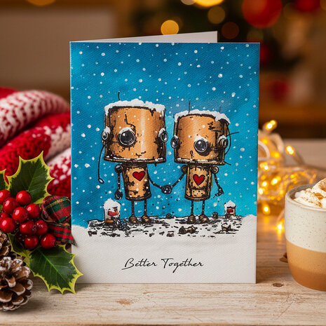 Cosmic Shimmer Andy Skinner Pre Cut Rubber Stamp Better Together (07-0069-AS)